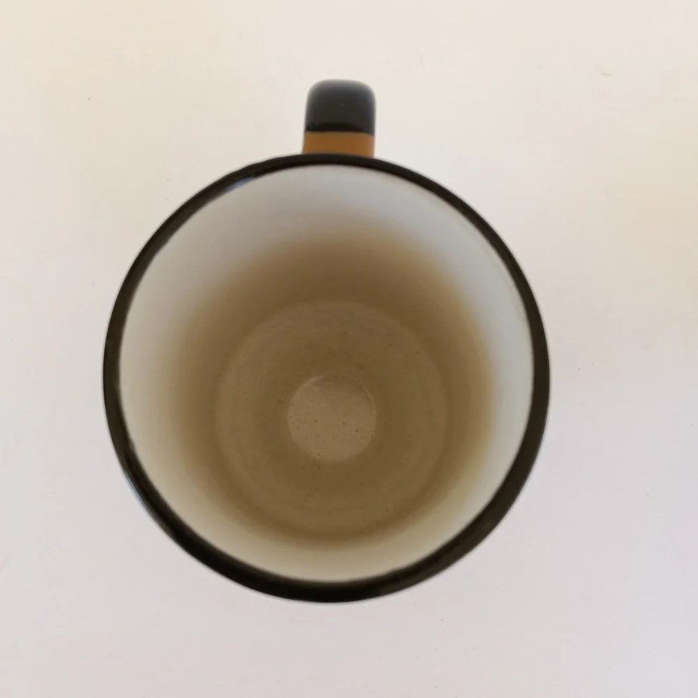 Vintage 70s Jonas Roberts Japan Stoneware Footed Mug